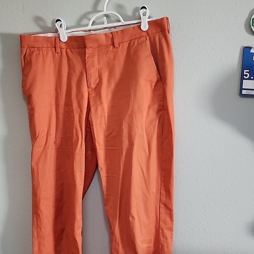 Express orange golf dress pants